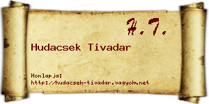 Hudacsek Tivadar névjegykártya