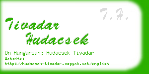 tivadar hudacsek business card